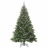 vidaXL &Aacute;rvore de Natal Artificial com 300 LEDs Verde 180 cm PE e PVC