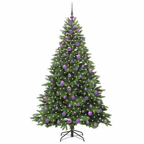 vidaXL &Aacute;rvore de Natal Artificial com 300 LEDs Verde 180 cm PE e PVC