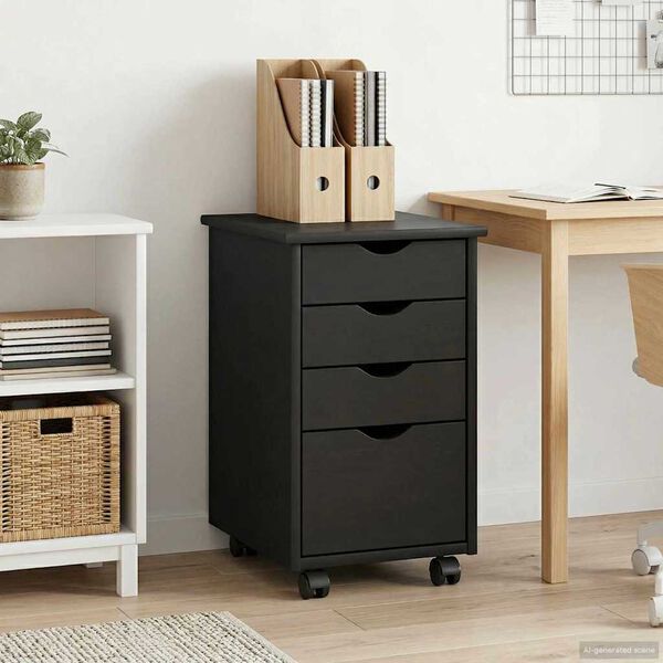 vidaXL Arm&aacute;rio M&oacute;vel Cinzeto 34 x 39 x 56 cm Madeira de Pinho S&oacute;lido