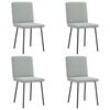vidaXL Cadeiras de jantar 4 pcs veludo cinzento-claro