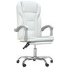 vidaXL Cadeira de escrit&oacute;rio reclin&aacute;vel couro artificial branco