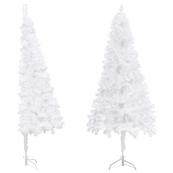 vidaXL &Aacute;rvore de Natal artificial de canto 240 cm PVC branco