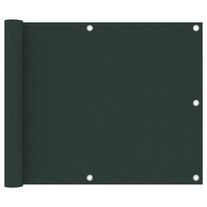 vidaXL Tela de varanda 75x300 cm tecido Oxford verde-escuro