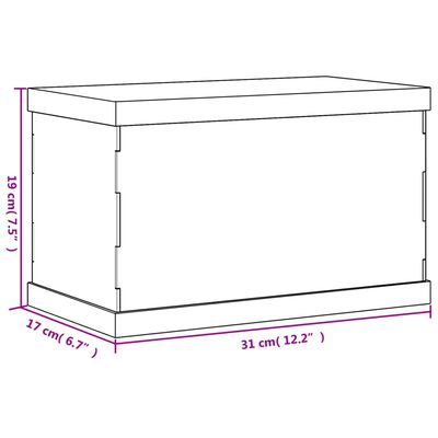 vidaXL Caixa de exposição 31x17x19 cm acrílico transparente
