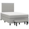 vidaXL Cama boxspring com colch&atilde;o 120x190 cm tecido cinzento-claro
