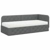 vidaXL Estrutura de Cama de Canto Cinza Escuro 80 x 200 cm tecido
