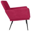 vidaXL Banco 108x79x79 cm veludo vermelho tinto