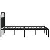 vidaXL Estrutura de cama com cabeceira 140x200 cm metal preto