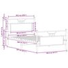 vidaXL Estrutura cama s/ colchão derivados de madeira carvalho sonoma