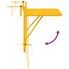vidaXL Mesa Suspensa para Varanda Amarelo 60 x 39 x 65 cm Aço