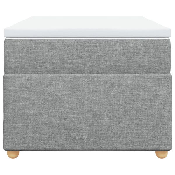 vidaXL Cama com molas/colch&atilde;o 80x200 cm tecido cinza-claro