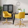 vidaXL Cadeiras de jantar girat&oacute;rias 2 pcs veludo amarelo