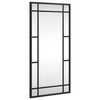 vidaXL Espelho de parede retangular 30x60 cm ferro preto