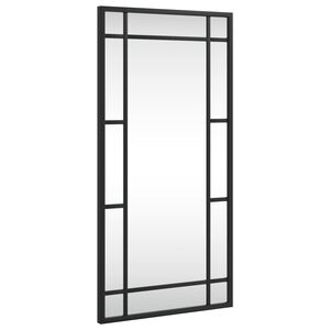 vidaXL Espelho de parede retangular 30x60 cm ferro preto