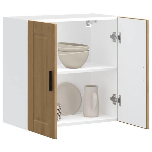 vidaXL Arm&aacute;rio parede cozinha Porto deriv. madeira carvalho artesanal