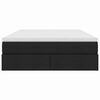 vidaXL Cama com arruma&ccedil;&atilde;o e colch&atilde;o Preto 140 x 200 cm Poli&eacute;ster