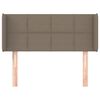 vidaXL Cabeceira cama abas tecido 83x16x78/88 cm cinzento-acastanhado