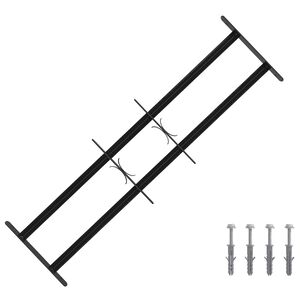 vidaXL Grade de Seguran&ccedil;a para Janelas com 2 Barras Cruzadas 3 pcs