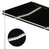 vidaXL Toldo retr&aacute;til manual com LED 400x300 cm antracite