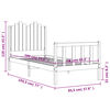 vidaXL Estrutura de cama com cabeceira 90x190 cm madeira maciça preto