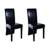 vidaXL Cadeiras de jantar 2 pcs couro artificial preto