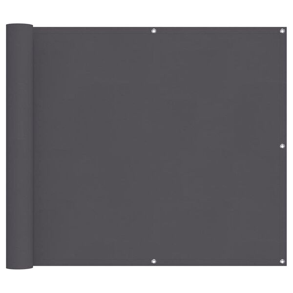 vidaXL Tela de varanda 90x1000 cm 100% poli&eacute;ster oxford antracite