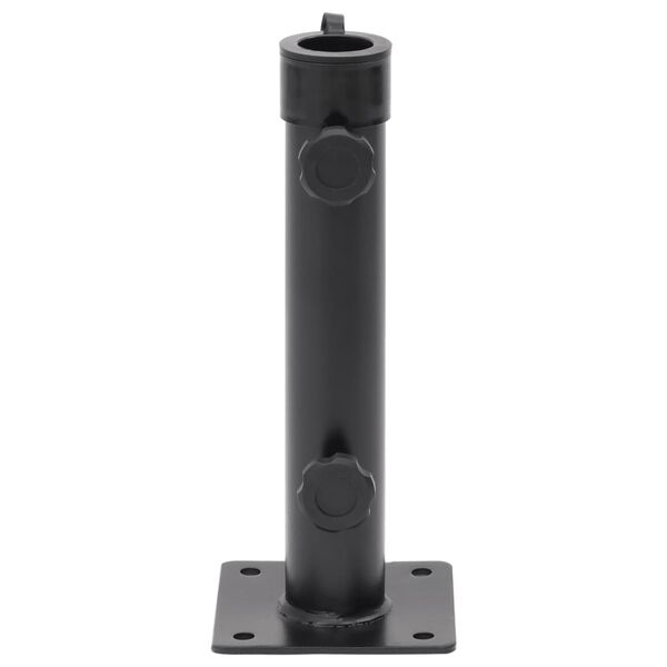 vidaXL Base de guarda-sol para poste de &Oslash;38/48 mm a&ccedil;o preto fosco