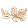 vidaXL 5 pcs conjunto lounge de jardim madeira de abeto maci&ccedil;a