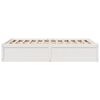 vidaXL Cama sem colch&atilde;o 120x190 cm madeira de pinho maci&ccedil;a branco
