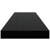 vidaXL Prateleiras de parede suspensas 2 pcs 80x23,5x3,8cm MDF preto