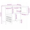 vidaXL Buffet Natural 80 x 33 x 75 cm Madeira de manga maci&ccedil;a