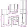 vidaXL Conjunto de M&oacute;veis para Banheiro com porta 4 pcs Madeira antiga