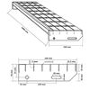 vidaXL Degrau em grade 100x24x7 cm a&ccedil;o galvanizado