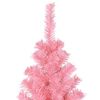 vidaXL &Aacute;rvore de Natal com 300 LEDs com suporte Rosa 210 cm PVC