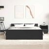 vidaXL Estrutura de cama com cabeceira e p&eacute;s 140x190 cm preto