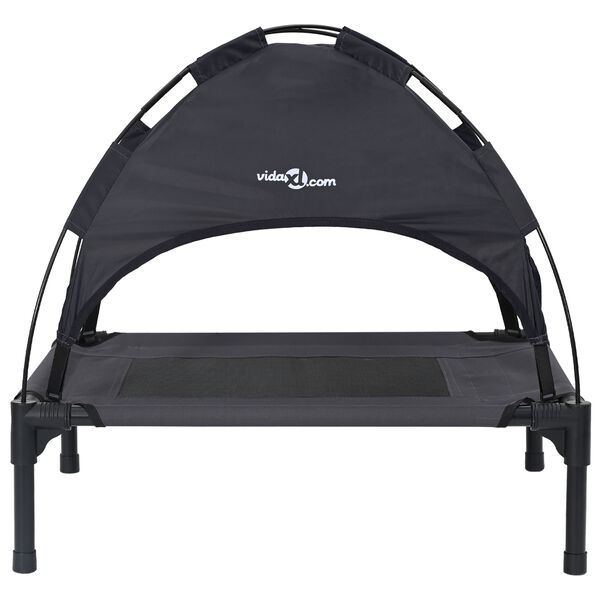 vidaXL Cama para Cachorro Manual Preto 76 x 62 x 70,5 cm A&ccedil;o