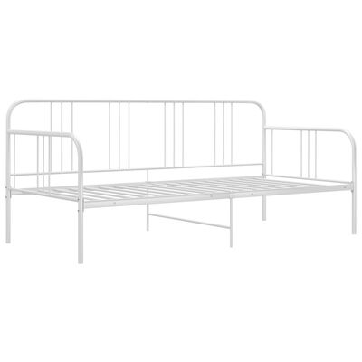 vidaXL Sofá-cama 90x200 cm metal branco