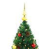 vidaXL &Aacute;rvore de Natal artificial pr&eacute;-iluminada + enfeites 210cm verde