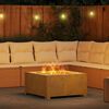 vidaXL Fire Pit Castanho 80 x 80 x 40 cm A&ccedil;o resistente &agrave;s intemp&eacute;ries