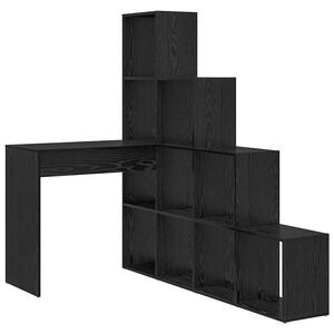 vidaXL Secret&aacute;ria de canto Carvalho Preto 101,5 x 149,5 x 149,5 cm