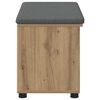 vidaXL Banco de Hall com almofada Carvalho Artesanal 80 x 38 x 46 cm