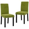 vidaXL Cadeiras de jantar 2 pcs veludo verde-claro