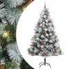 vidaXL &Aacute;rvore de Natal Artificial Verde e branco 210 cm