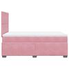 vidaXL Cama boxspring com colch&atilde;o 120x190 cm veludo rosa