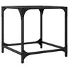 vidaXL Mesas de centro c/ topo vidro transparente 2 pcs 40x40x40cm a&ccedil;o