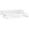 vidaXL Estrutura sof&aacute;-cama de puxar 2x(80x200) cm pinho maci&ccedil;o branco