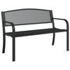 vidaXL Banco de jardim 119 cm a&ccedil;o preto