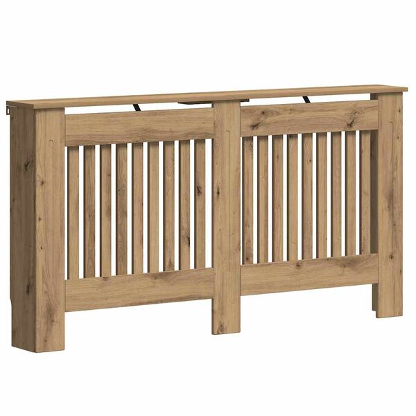 vidaXL Capa de Radiador Carvalho Artesanal 152 x 19 x 81,5 cm