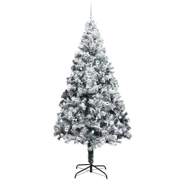 vidaXL &Aacute;rvore de Natal Artificial Branco 240 cm PVC, A&ccedil;o e Pl&aacute;stico