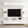 vidaXL 8 pcs conjunto de m&oacute;veis de TV contraplacado branco